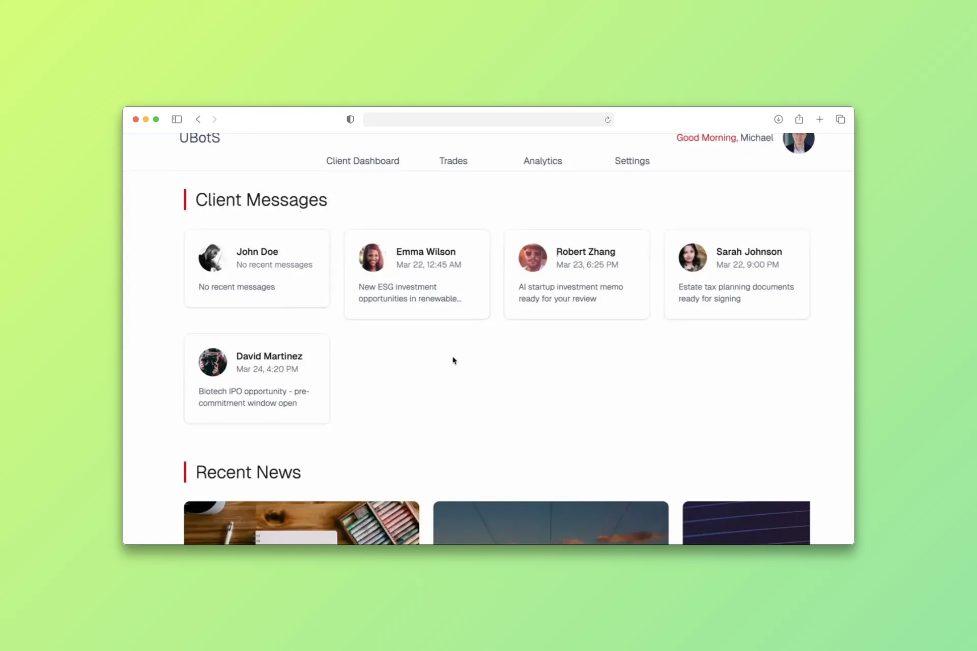 AI Wealth Management Assistant - UBotS